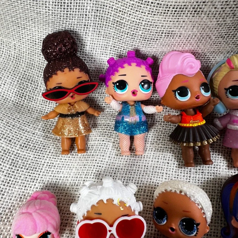 LOL‎ Surprise Doll Lot of 14 Figures Glitter Reeses Pet Dog and Accessories